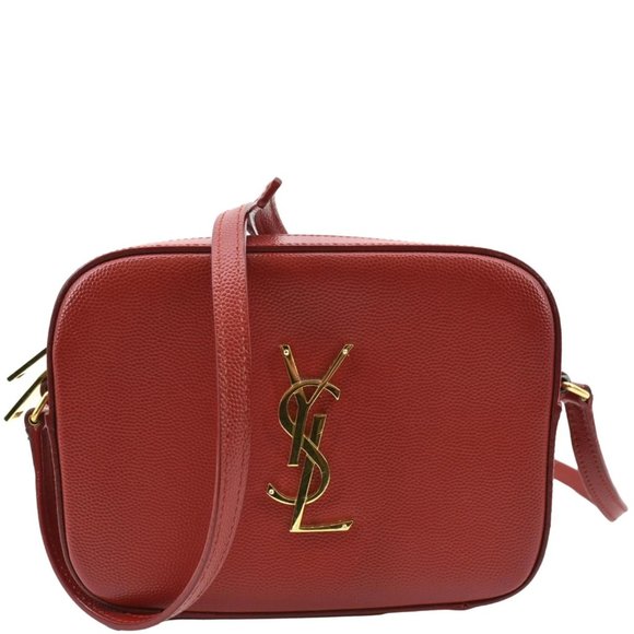 YVES SAINT LAURENT  Leather Crossbody Camera Bag Red - Picture 1 of 13